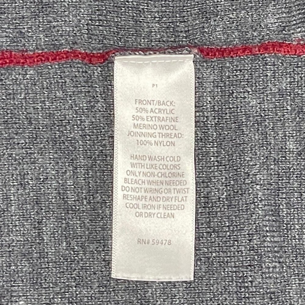 Kenar Red and Gray Open Front Cardigan – Size Small - Picture 11 of 11